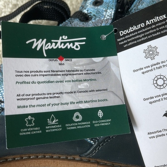 Martino NIB Women’s Nina Blue City Handmade Leather Boots Size 8 NEW - Picture 6 of 15